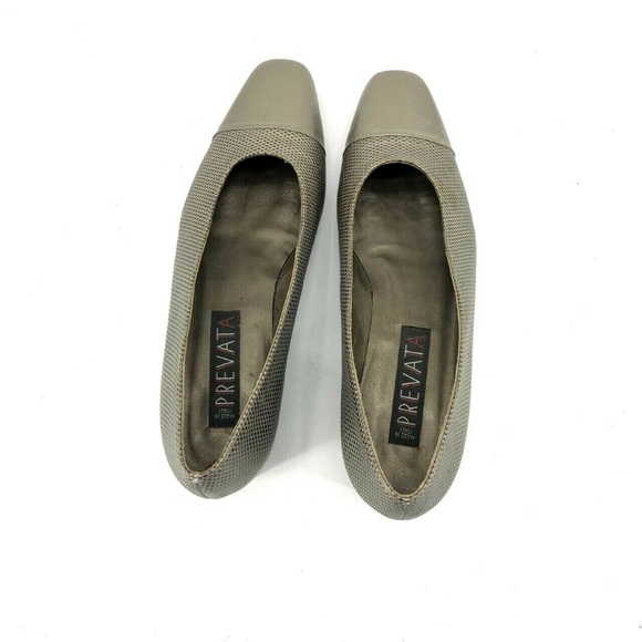 Prevata Cap Toe Square Toe Low Block Heels Sz 8AA - Picture 5 of 8